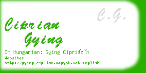ciprian gying business card